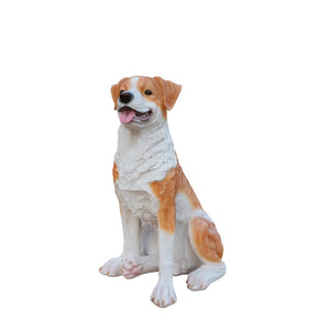 English Elm Lifelike Hound Dog Resin Statue Hand-painted Sculpture for Garden or Home Decor W5398P496064