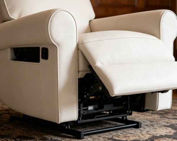 English Elm Manual Swivel Recliner Armchair with Button Tufted Plush Seat for Living Room W547P523307