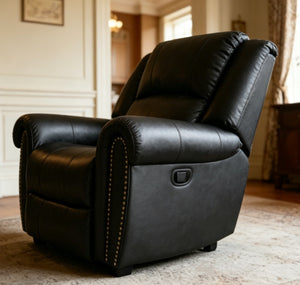English Elm Electric Swivel Leisure Armchair with Plush Upholstery for Living Room or Bedroom W547P523425