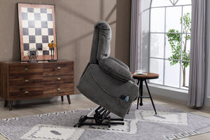 English Elm Ultra Plush Velvet Power Recliner with Massage Heat Lift Assist and Swivel Base W547P523454