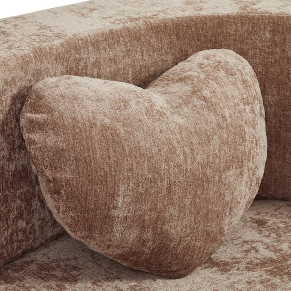 English Elm Heart-Shaped Convertible Sponge Sofa Sculptural Lounger for Apartments and Guest Rooms W5502P516739