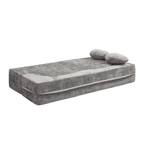English Elm Heart-shaped Convertible Sofa Bed Sponge Fill Sculptural Lounge for Studio Apartment Gray W5502P516741