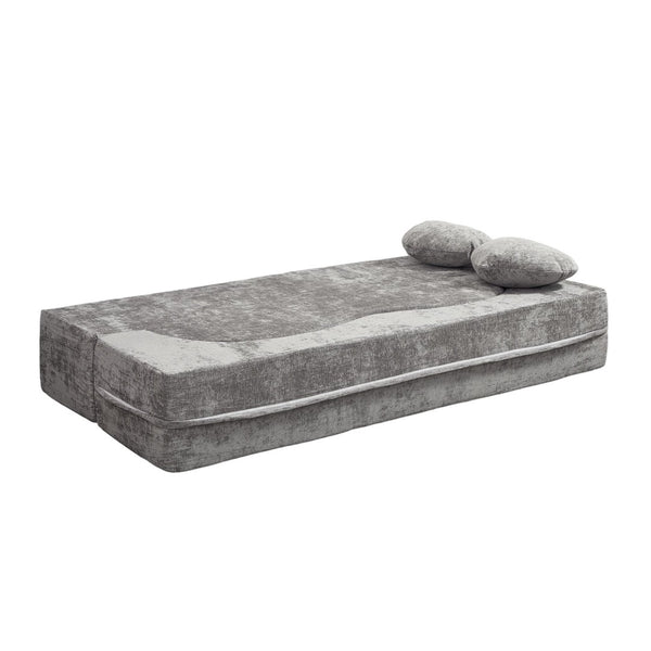 English Elm Heart-shaped Convertible Sofa Bed Sponge Fill Sculptural Lounge for Studio Apartment Gray W5502P516741