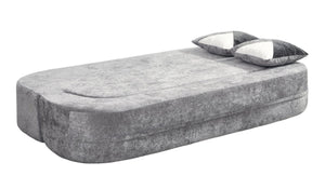English Elm Eggshell Convertible Plush Sofa Bed with High Density Foam for Apartment Living Silver+Grey W5502P516743