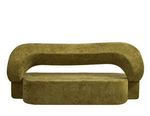 English Elm Eggshell Convertible Plush Sofa Bed with High Density Foam for Apartment Living Olive Green W5502P516744