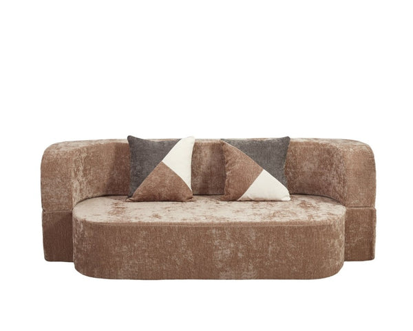 English Elm Eggshell Convertible Plush Sofa Bed with High Density Foam for Apartment Living Beige W5502P516746