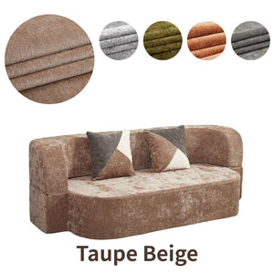 English Elm Eggshell Convertible Plush Sofa Bed with High Density Foam for Apartment Living Beige W5502P516746