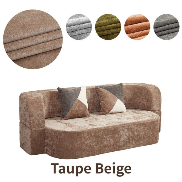 English Elm Eggshell Convertible Plush Sofa Bed with High Density Foam for Apartment Living Beige W5502P516746
