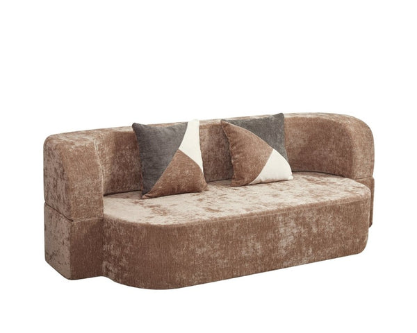 English Elm Eggshell Convertible Plush Sofa Bed with High Density Foam for Apartment Living Beige W5502P516746