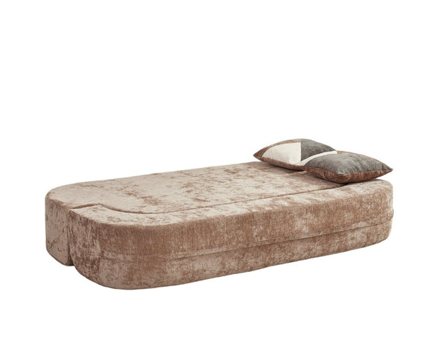 English Elm Eggshell Convertible Plush Sofa Bed with High Density Foam for Apartment Living Beige W5502P516746
