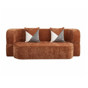 English Elm Eggshell Convertible Plush Sofa Bed with High Density Foam for Apartment Living Brown W5502P516747