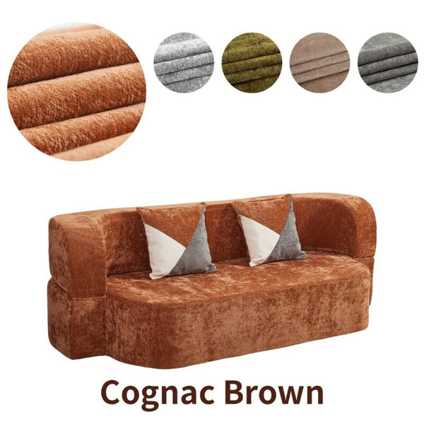 English Elm Eggshell Convertible Plush Sofa Bed with High Density Foam for Apartment Living Brown W5502P516747