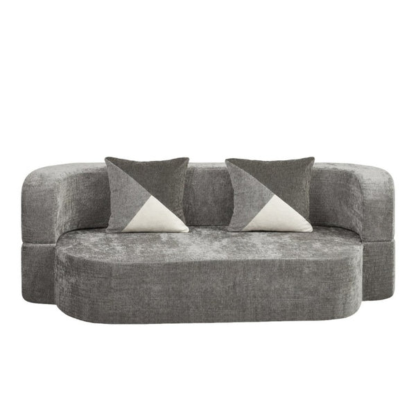 English Elm Eggshell Convertible Plush Sofa Bed with High Density Foam for Apartment Living Charcoal Grey W5502P516749