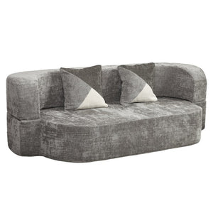English Elm Eggshell Convertible Plush Sofa Bed with High Density Foam for Apartment Living Charcoal Grey W5502P516749