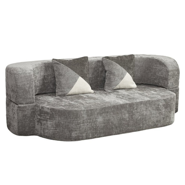 English Elm Eggshell Convertible Plush Sofa Bed with High Density Foam for Apartment Living Charcoal Grey W5502P516749