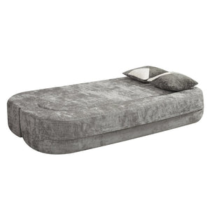English Elm Eggshell Convertible Plush Sofa Bed with High Density Foam for Apartment Living Charcoal Grey W5502P516749
