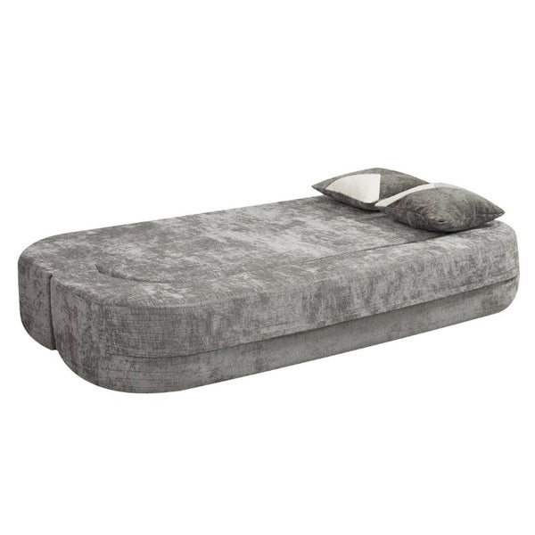 English Elm Eggshell Convertible Plush Sofa Bed with High Density Foam for Apartment Living Charcoal Grey W5502P516749
