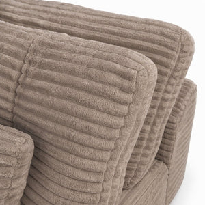 English Elm Modular Cloud Sectional Sofa with Ottoman Faux Fur Velvet Foam Living Room Set W5502S00010