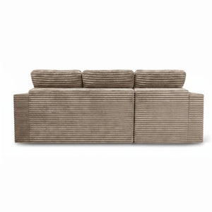 English Elm Modular Cloud Sectional Sofa with Ottoman Faux Fur Velvet Foam Living Room Set W5502S00010