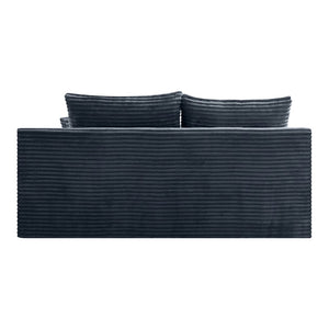 English Elm Gray Corduroy Floor Level Modular Sofa Armless Low Profile Japandi Lounge Seat W5515P479917