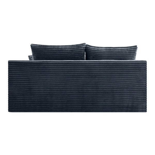 English Elm Gray Corduroy Floor Level Modular Sofa Armless Low Profile Japandi Lounge Seat W5515P479917