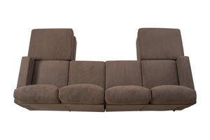 English Elm 2 Seater Modular Corduroy Sectional Sofa with Ottomans for Boho Living Rooms W5515P479990