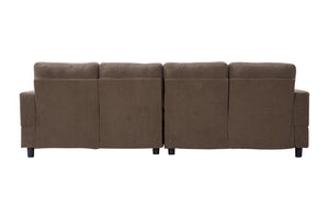English Elm 2 Seater Modular Corduroy Sectional Sofa with Ottomans for Boho Living Rooms W5515P479990