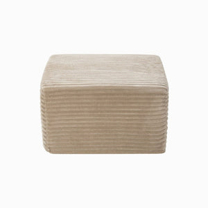 English Elm 27.6 Inch Ribbed Corduroy Square Ottoman Soft Padded Footrest for Living Room or Bedroom Camel W5515P495951