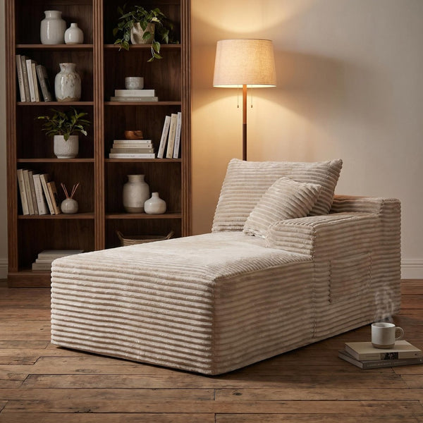 English Elm Camel Corduroy Floor Level Armless Sofa Low Profile Modern Seating for Compact Spaces Loveseat 2-Seater W5515P509305