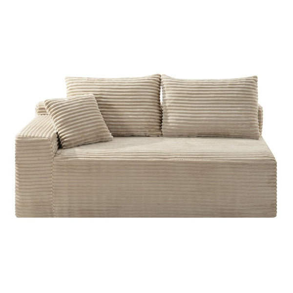English Elm Camel Corduroy Legless Modular Floor Sofa Armless Low Profile Lounge Seating W5515P509307