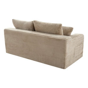 English Elm Camel Corduroy Legless Modular Floor Sofa Armless Low Profile Lounge Seating W5515P509307