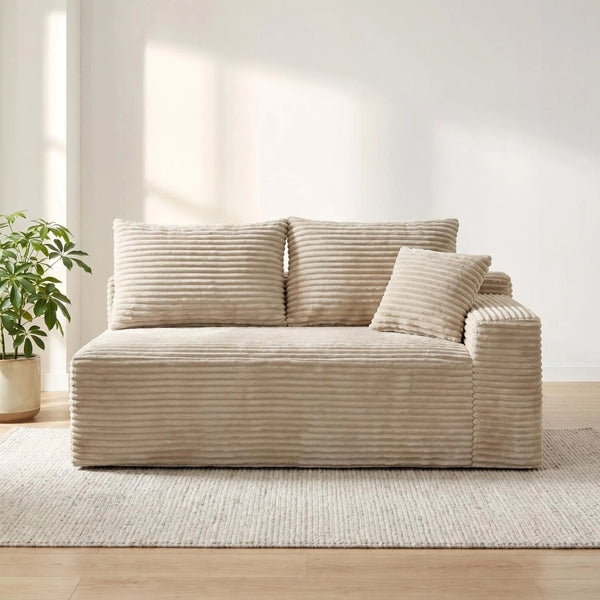 English Elm Camel Corduroy Legless Modular Accent Chair Low Profile Armless Floor Seating W5515P509308