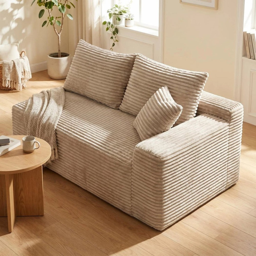 English Elm Camel Corduroy Legless Modular Accent Chair Low Profile Armless Floor Seating W5515P509308