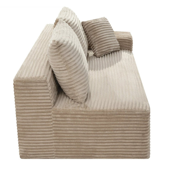 English Elm Camel Corduroy Legless Modular Accent Chair Low Profile Armless Floor Seating W5515P509308