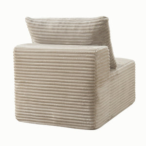 English Elm Camel Corduroy Armless Floor Chair Modular Low Profile Accent Seat for Living Room W5515P513228