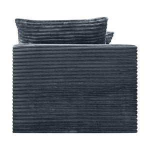 English Elm Gray Corduroy Legless Modular Floor Sofa Lounge Chair for Dorm or Home Theater W5515P513267