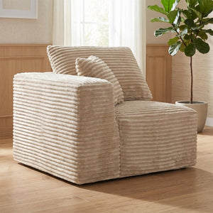 English Elm Camel Corduroy Legless Modular Floor Chair Plush Low Profile Accent for Living Spaces W5515P513271