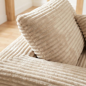 English Elm Camel Corduroy Legless Modular Floor Chair Plush Low Profile Accent for Living Spaces W5515P513271