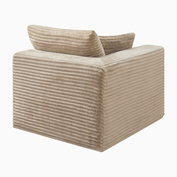 English Elm Camel Corduroy Legless Modular Floor Chair Plush Low Profile Accent for Living Spaces W5515P513271