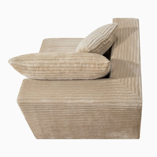 English Elm Camel Corduroy Legless Modular Floor Chair Plush Low Profile Accent for Living Spaces W5515P513271