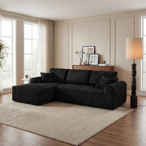 English Elm 109Cloud Modular L-Shape Sectional Deep Seat Memory Foam Sofa for Living Room W5515S00004
