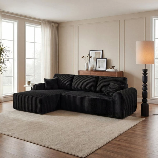 English Elm 109Cloud Modular L-Shape Sectional Deep Seat Memory Foam Sofa for Living Room W5515S00004