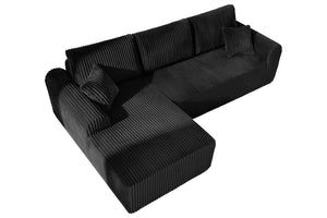 English Elm 109Cloud Modular L-Shape Sectional Deep Seat Memory Foam Sofa for Living Room W5515S00004