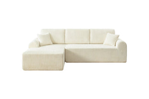 English Elm 109Cloud Modular L-Shape Sectional Deep Sink-In Memory Foam Living Room Couch W5515S00005