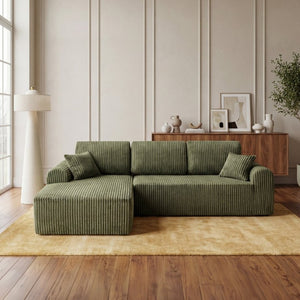 English Elm 109Cloud Modular L-Shape Sectional with Memory Foam Deep Seating for Living Room W5515S00006
