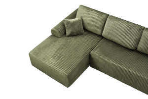 English Elm 109Cloud Modular L-Shape Sectional with Memory Foam Deep Seating for Living Room W5515S00006
