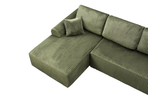 English Elm 109Cloud Modular L-Shape Sectional with Memory Foam Deep Seating for Living Room W5515S00006