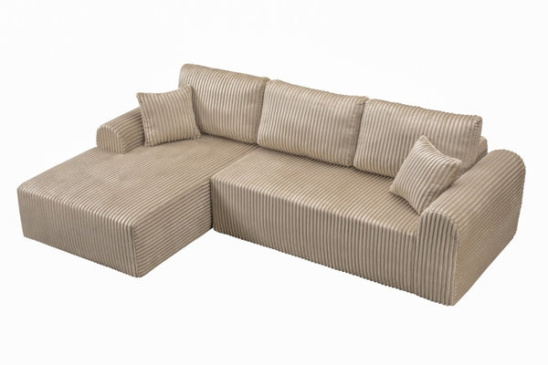 English Elm 109Cloud Modular L-Shape Sectional with Memory Foam Deep Seat Lounge Sofa W5515S00007