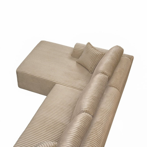 English Elm 109Cloud Modular L-Shape Sectional with Memory Foam Deep Seat Lounge Sofa W5515S00007