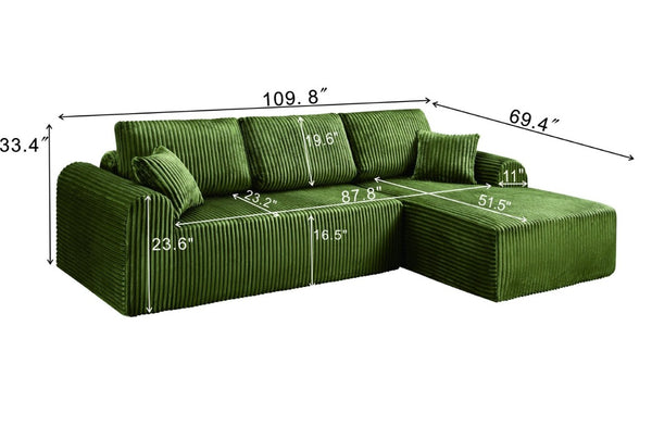 English Elm 109Cloud Configurable Cloud Sectional Sofa Deep Foam Seating for Modern Living Rooms W5515S00010